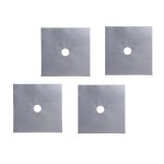 Set of 4 pieces stove protection foil, silver color